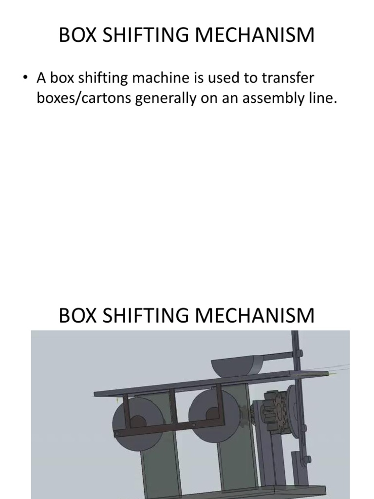Box Shifting Machine Overview | PDF
