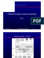 Arhitecturi PT Sisteme Software - Prof. Mindruta - Cursuri 1-14