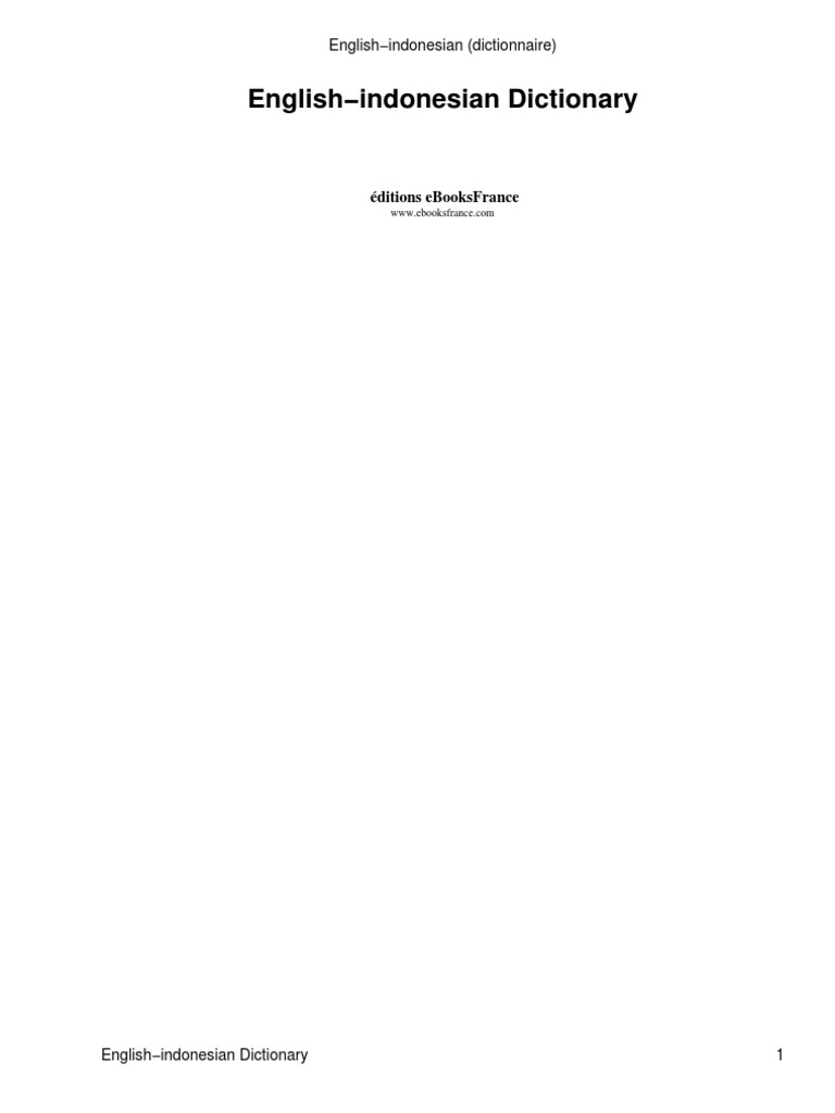 Kamusinggris Indonesia