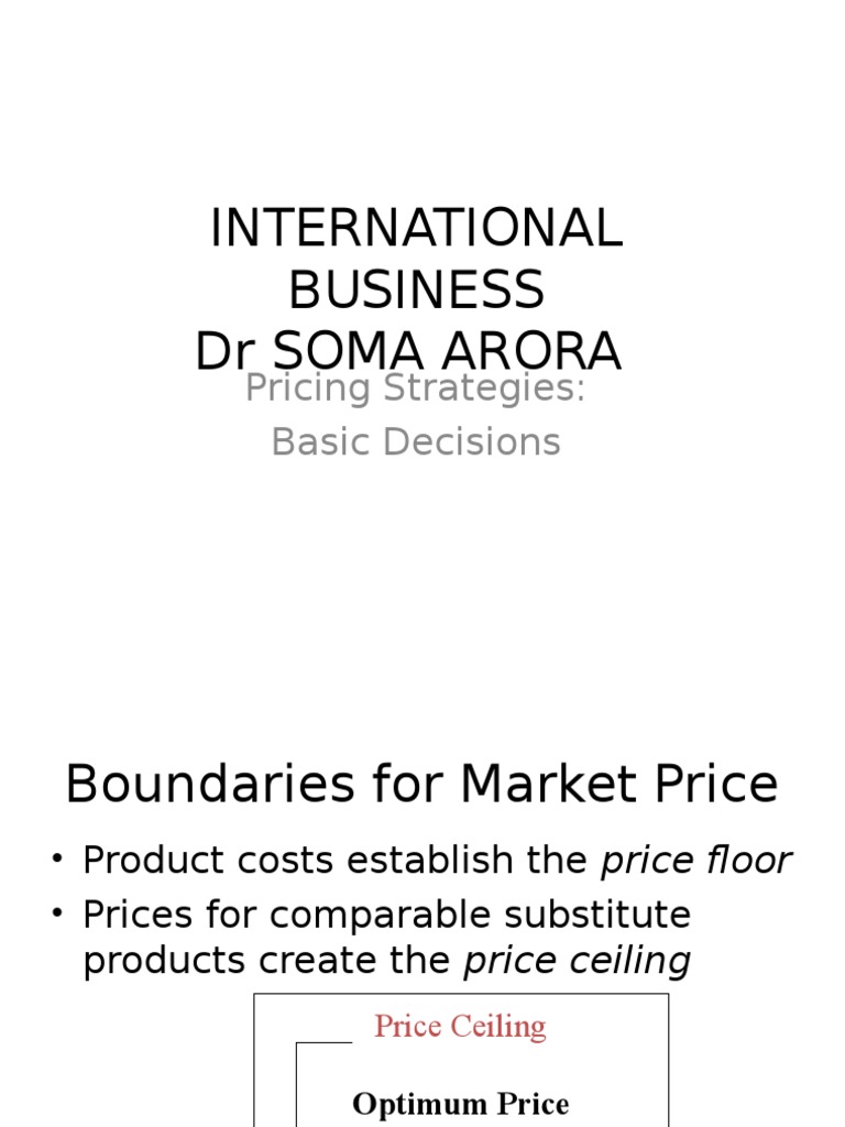 Pricing Strategy Basic Decisions Folder Business Market