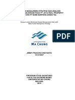 Analisis Manajemen Strategi Dan Analisis Laporan Keuangan Pada PT Jaya Real Property TBK Dan PT Bumi Serpong Damai TBK