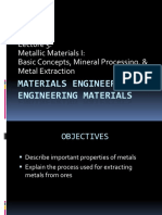 Lecture 5 - Metallic Materials I