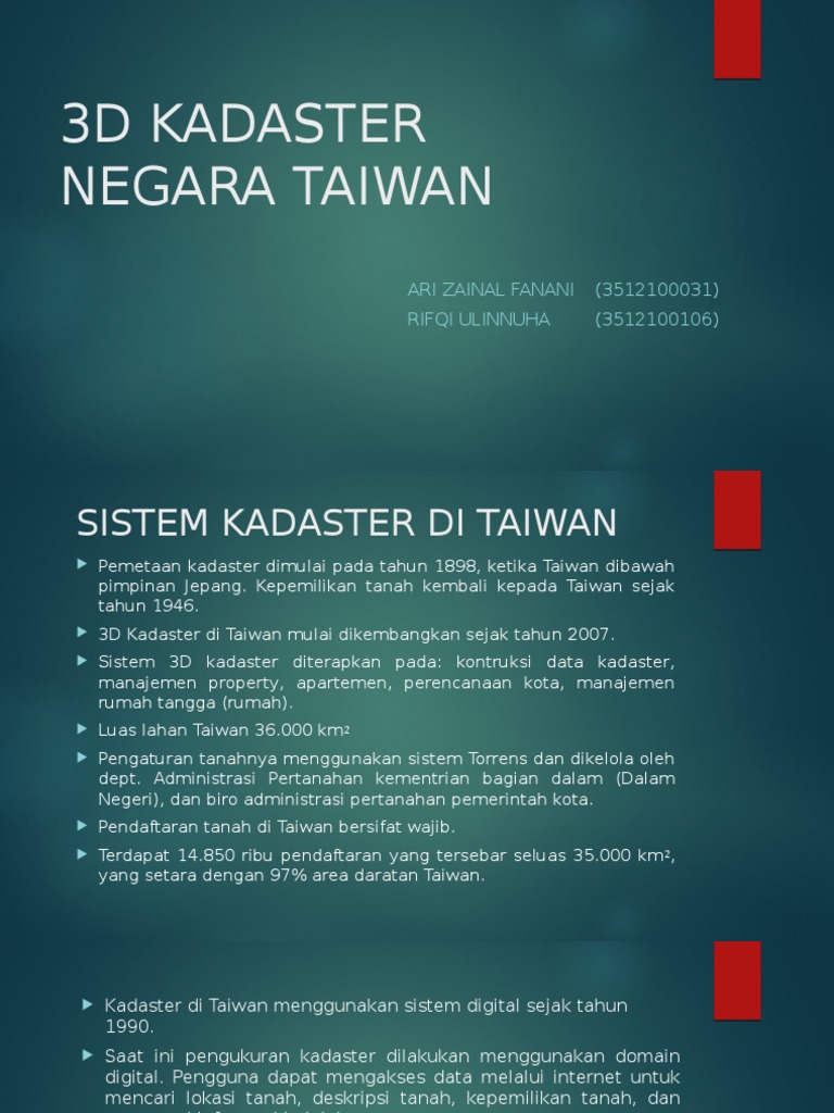 3d Kadaster Negara Taiwan | PDF