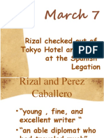 March 7: Rizal Checked Out of Tokyo Hotel and Lived at The Spanish Legation