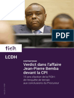 Verdict dans l’affaire Jean-Pierre Bemba devant la CPI