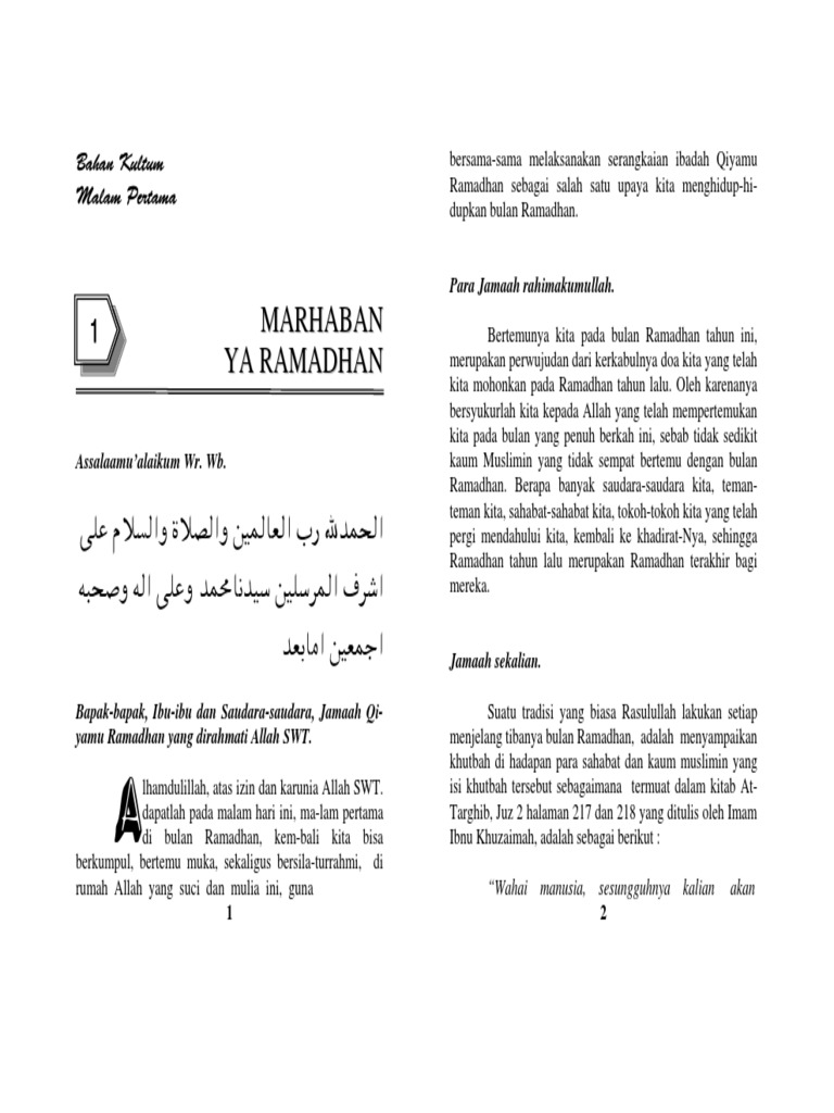 Bahan Kultum Ramadhan 130714191507 Phpapp01 Pdf