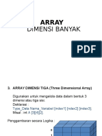 Array Dimensi Banyak