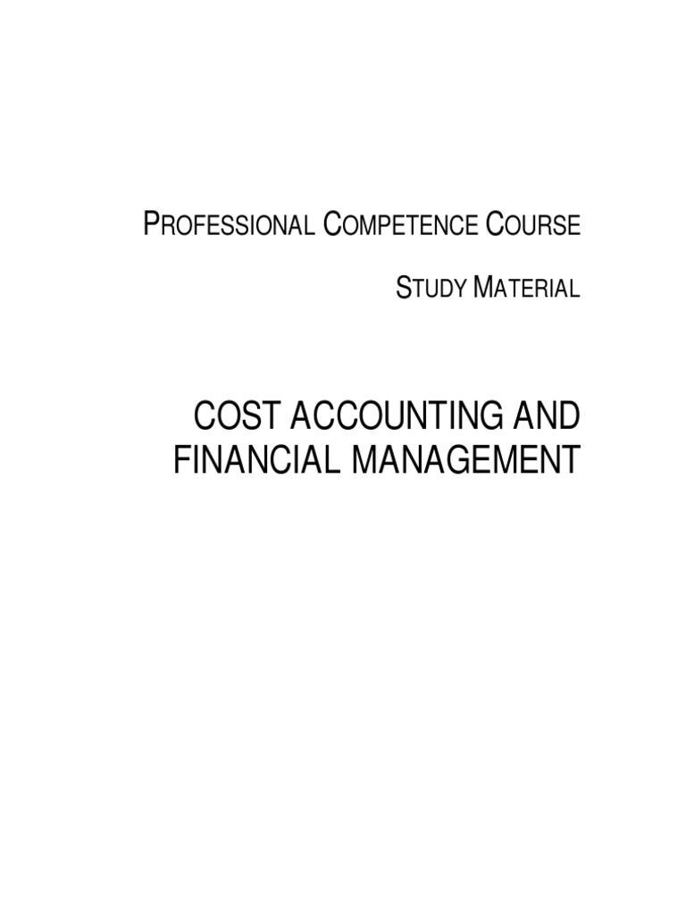 Cost Accounting and Financial Management | PDF | Cost Accounting ...