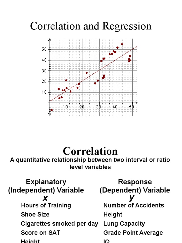 what is correlation and regression pdf