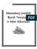 Maandeeji Jeeɗiɗi Ɓurɗi Teeŋtude e Nder Alkuraan