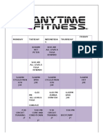 Group Fitness Class Schedule March 2016