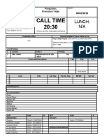 Callsheet