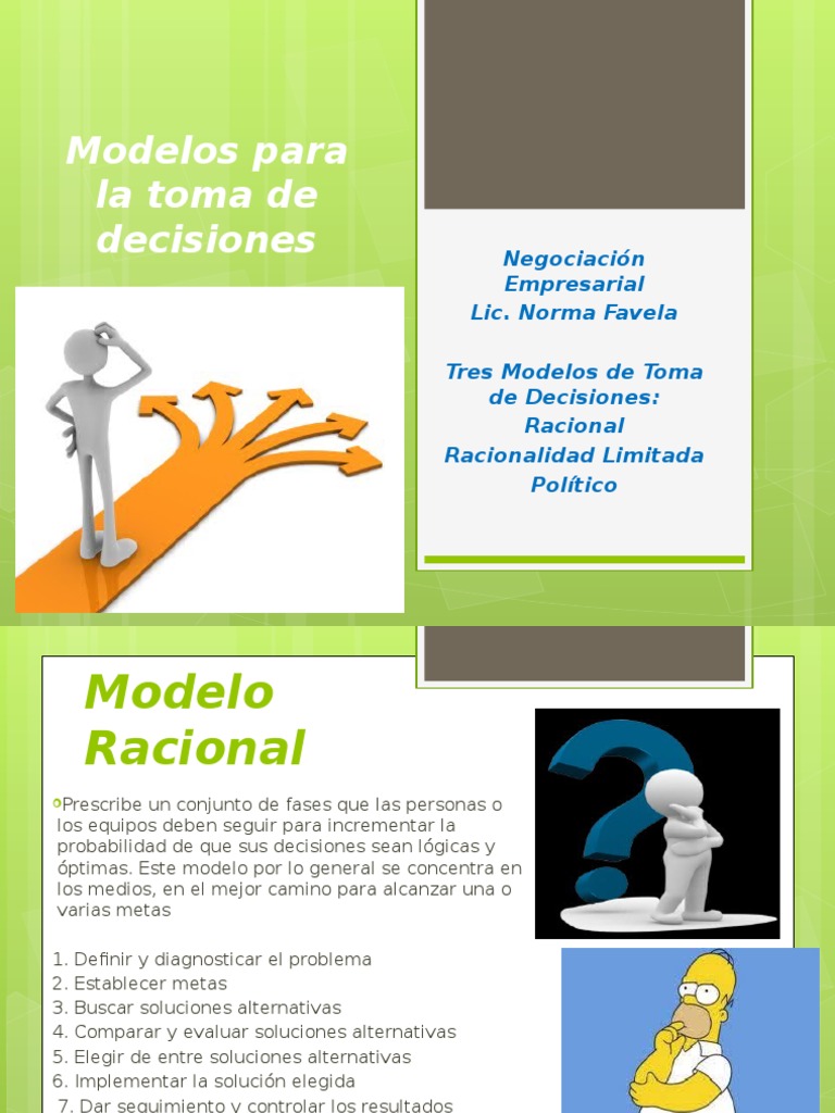 3 Modelos Toma de Decisiones | PDF | Toma de decisiones | Cognición