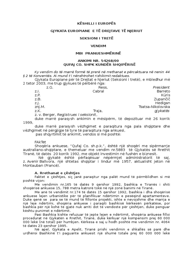 Vendim I Gjednj 2004 | PDF