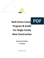 Built Green Single Family Checklist Guide 2012 - January 30 2012