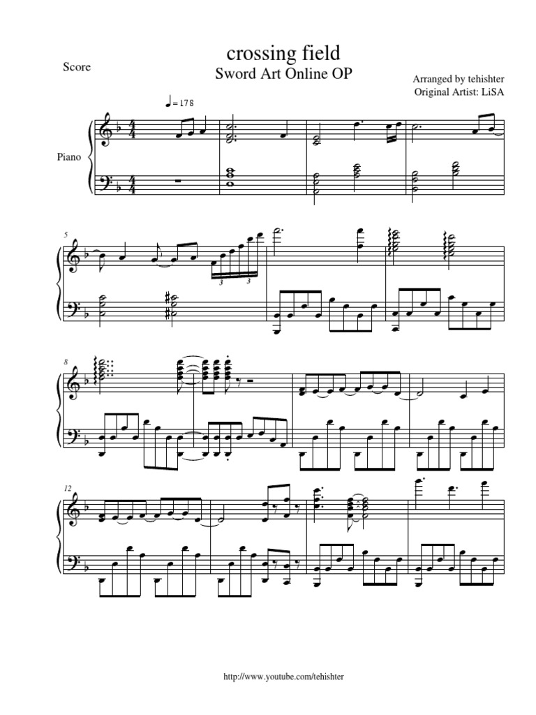 Sword Art online Piano Sheet Music