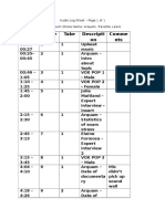 Audio Log Sheet