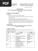 2 - Regulation of 1st World Championship