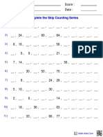 Math Skip Counting Times