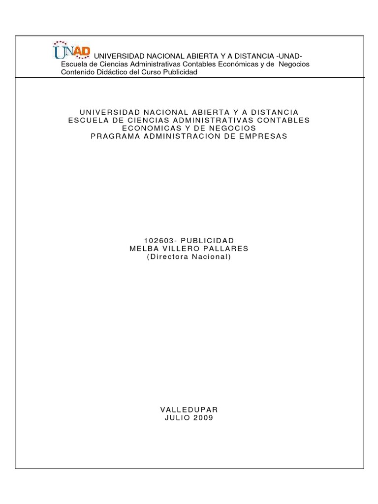 Contenido Didáctico del Curso Publicidad | PDF | Publicidad ...