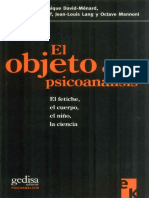 El Objeto en Psicoanálisis - Augé - David-Menard - Granoff - Lang y O. Mannoni