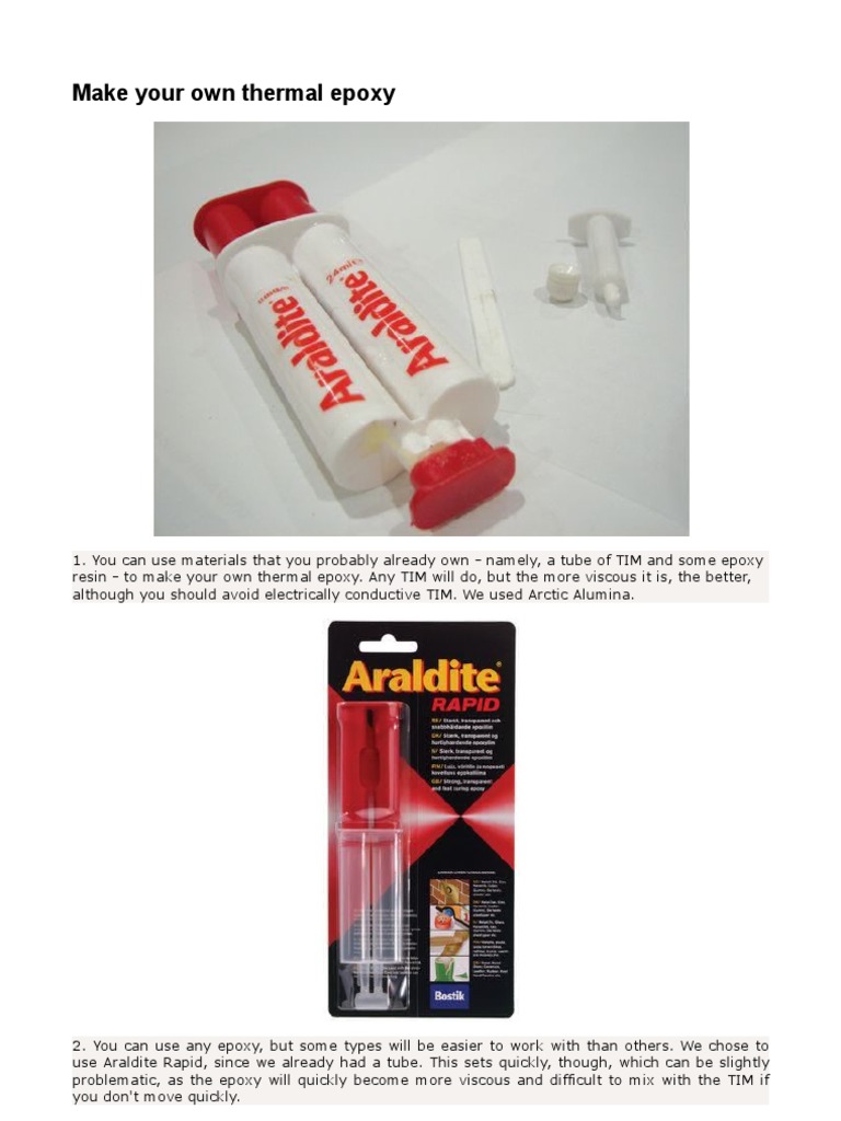 Make Your Own Thermal Epoxy PDF Epoxy Industrial Processes