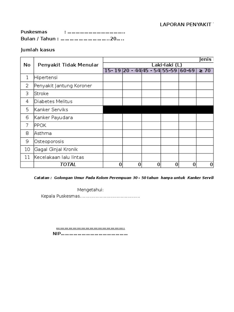 Format Laporan PTM PDF