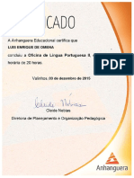 Emissao Certificado - Oficina de Lingua Portuguesa II