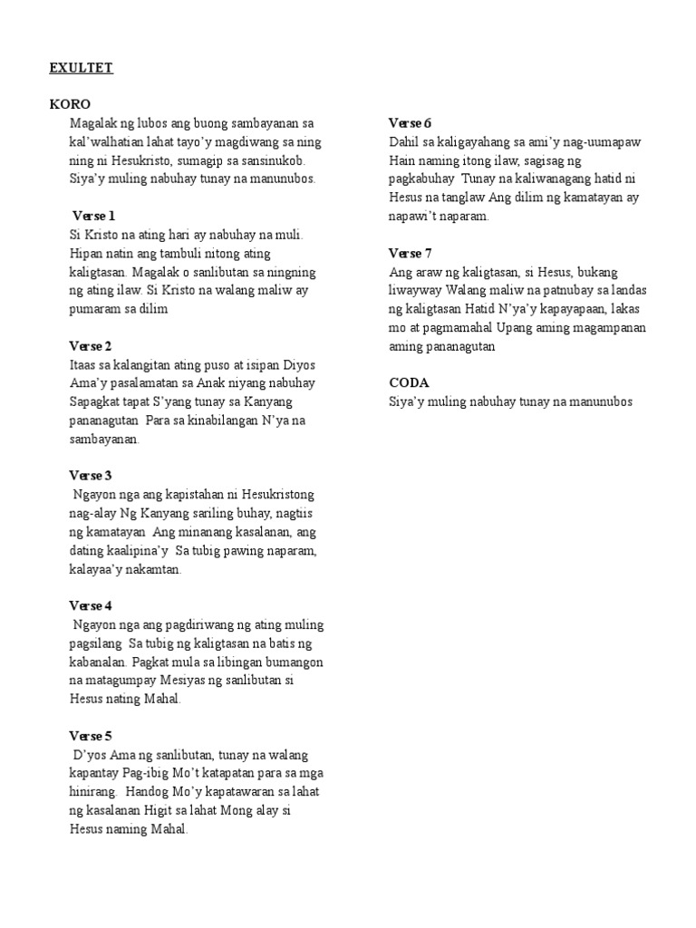 Exultet Lyrics | PDF