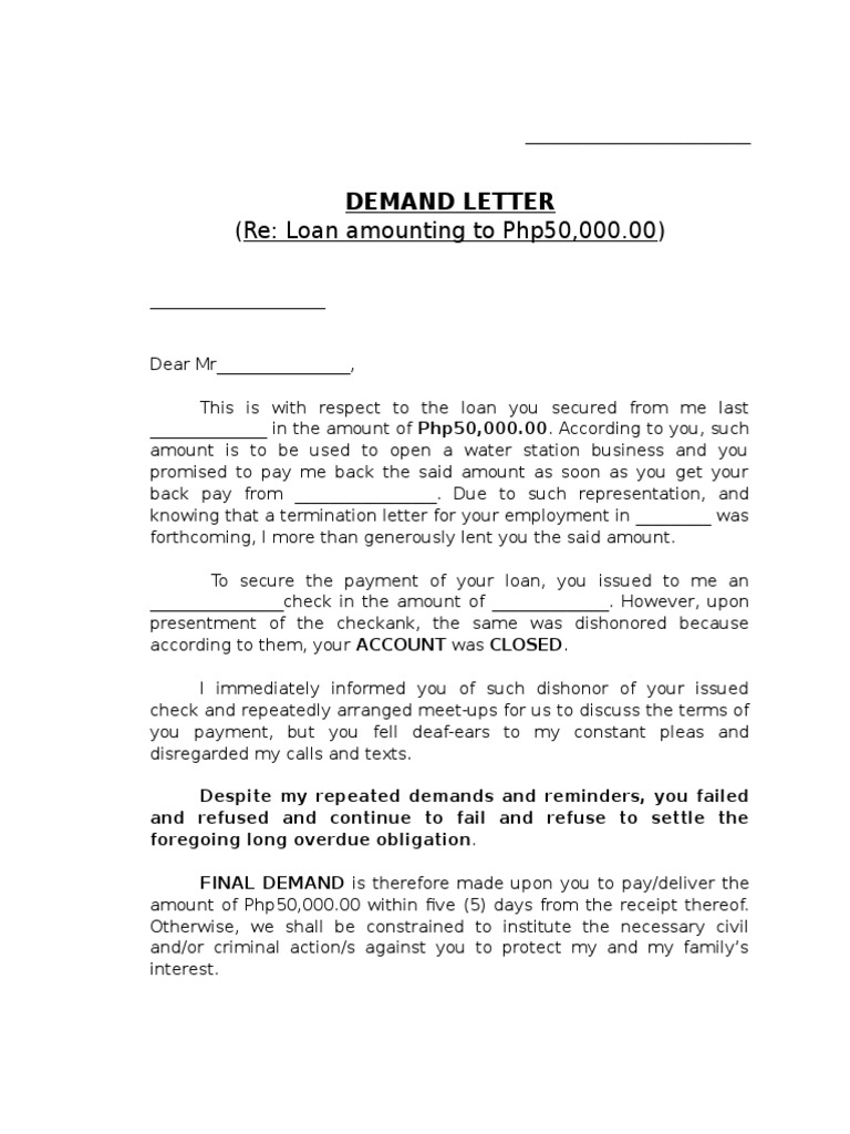 Demand Letter