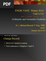 ENGR 3360U Winter 2014 Unit 4.5-6: Arithmetic and Geometric Gradients