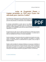 Revaluación de PPE en NIIF para Pymes