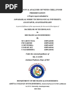 Fabrication & Analysis of Wind Chill Food Preservation