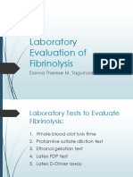 Laboratory Evaluation of Fibrinolysis