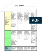 Argument Essay Rubric