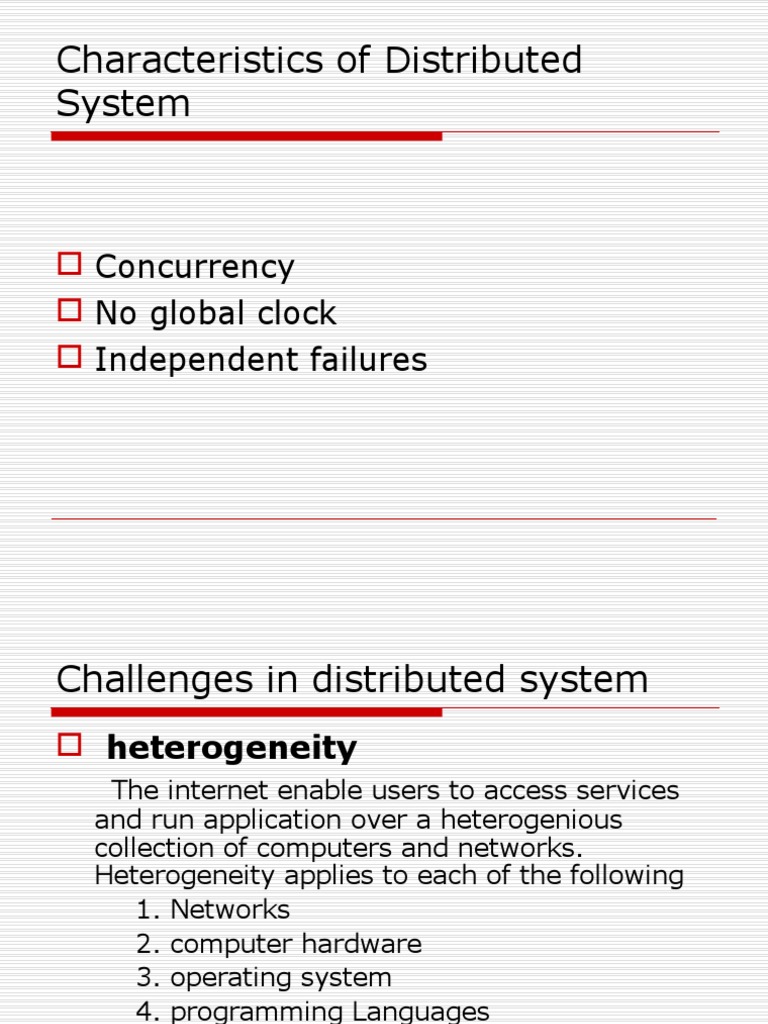 Characteristics of Distributed System | Download Free PDF | Distributed ...