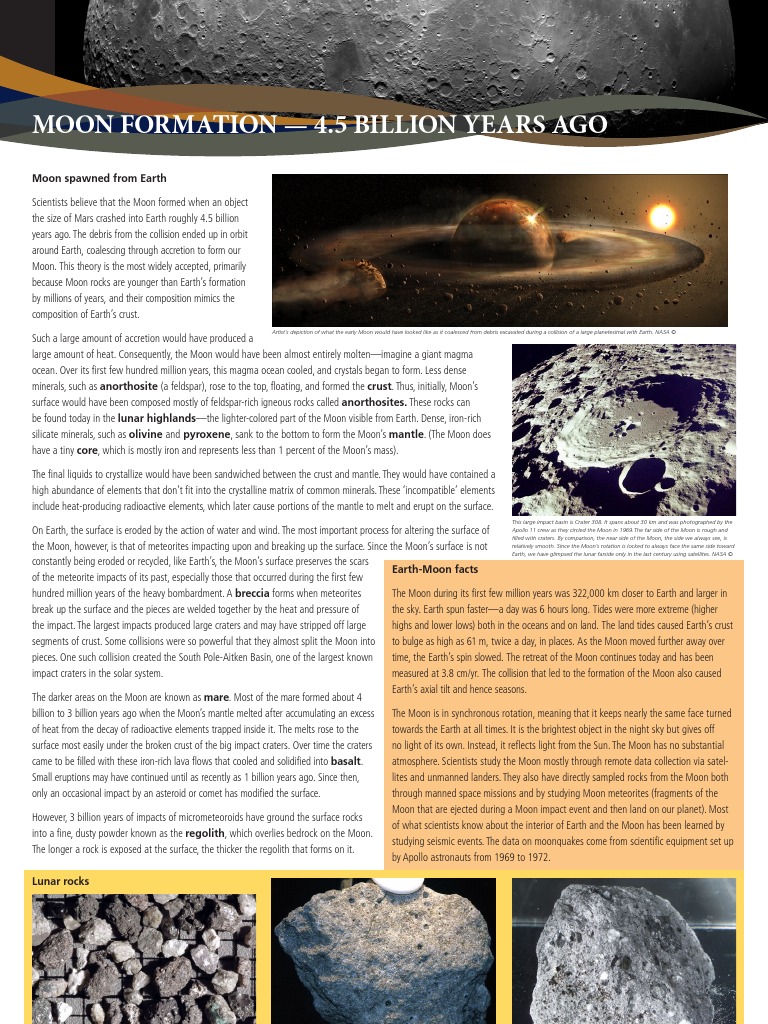 Moon Formation | PDF | Moon | Crust (Geology)