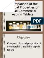 A Comparison of The Physical Properties of Some Commercial Aspirin Tablets