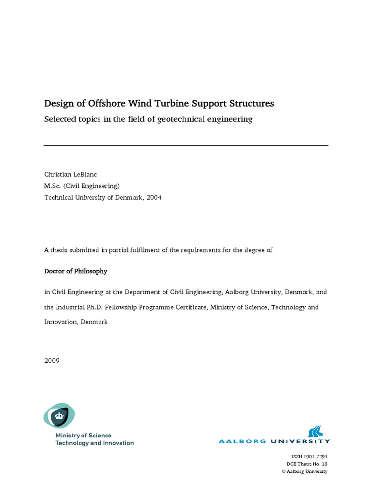 Design of Offshore Wind Turbine Support Structures | PDF | Deep ...