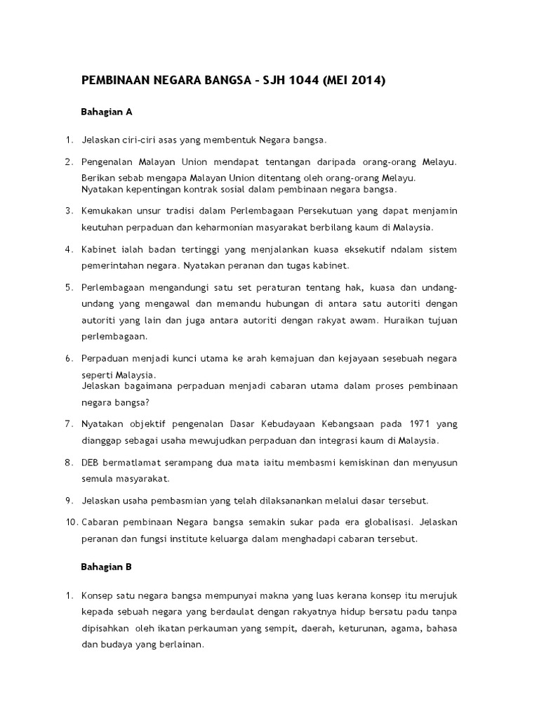 Pembinaan Negara Dan Bangsa