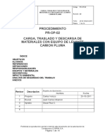 Procedimiento Carguio Traslado y Descarga