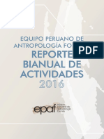 EPAF Reporte Bianual de Actividades 2016
