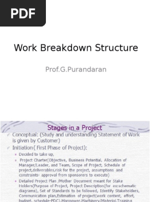 Work Breakdown Structure