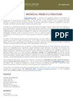 CFP - Medieval French Literature