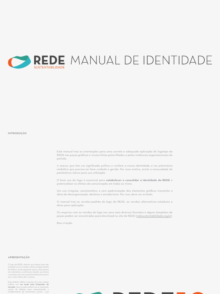 Manual de Identidade Visual Rede | PDF | Modelo de cores RGB | Cor