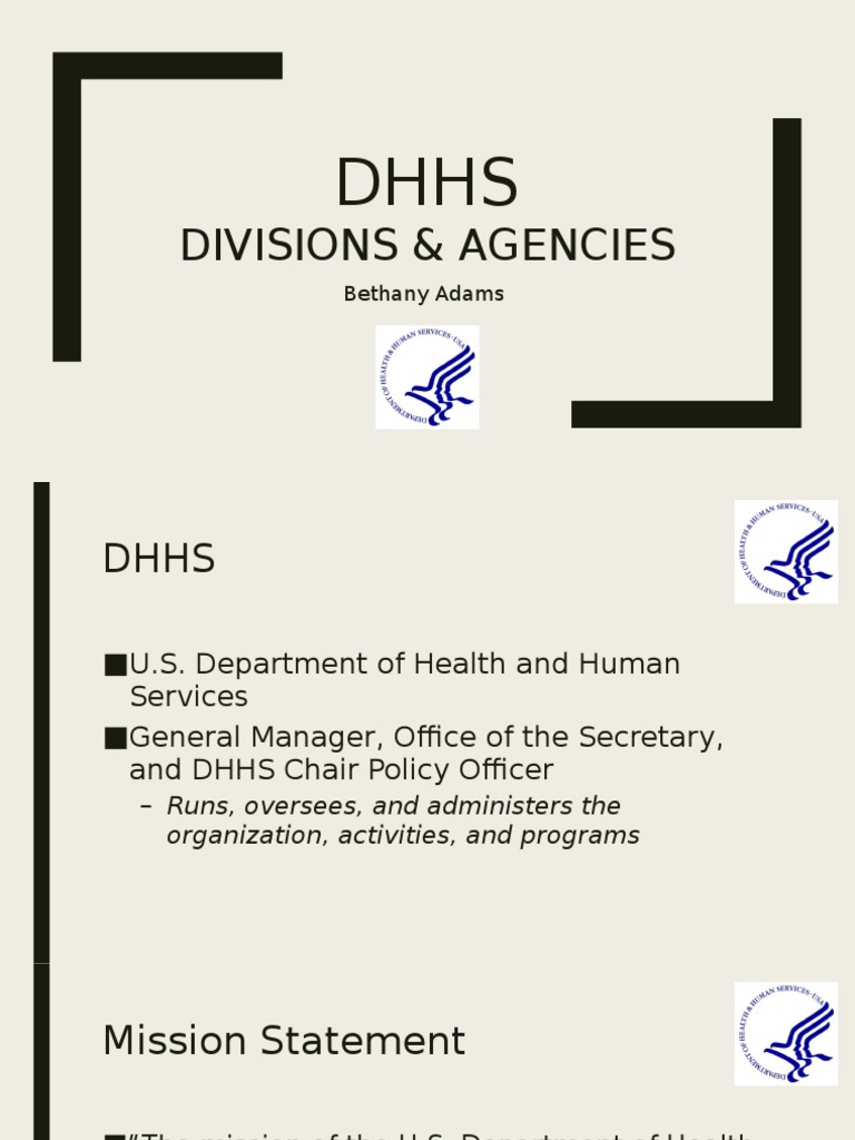 DHHS Mission and Organizational Structure | PDF | Self-Improvement ...