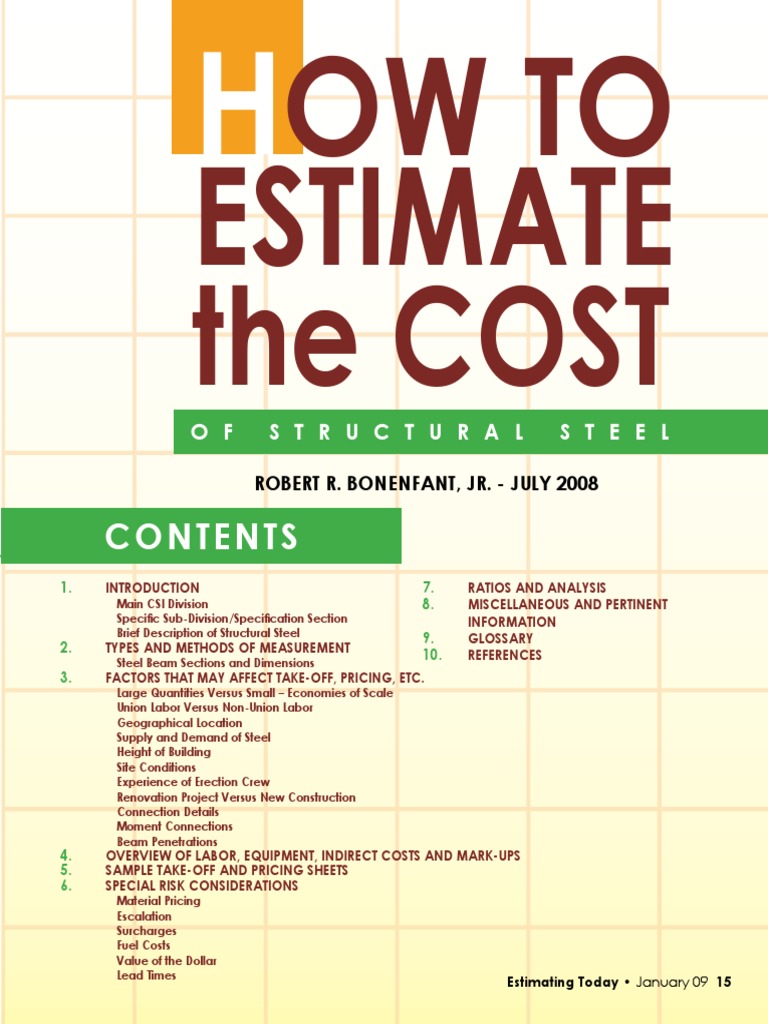 How to Estimate the Cost of Structural Steel Framing (Construction