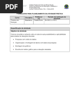 Planejamento de Atividade Pratica Semana 2 ESTATÍSTICA