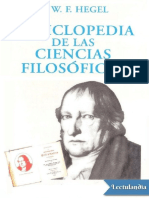 Enciclopedia de Las Ciencias Filosoficas - Georg Wilhelm Friedrich Hegel PDF