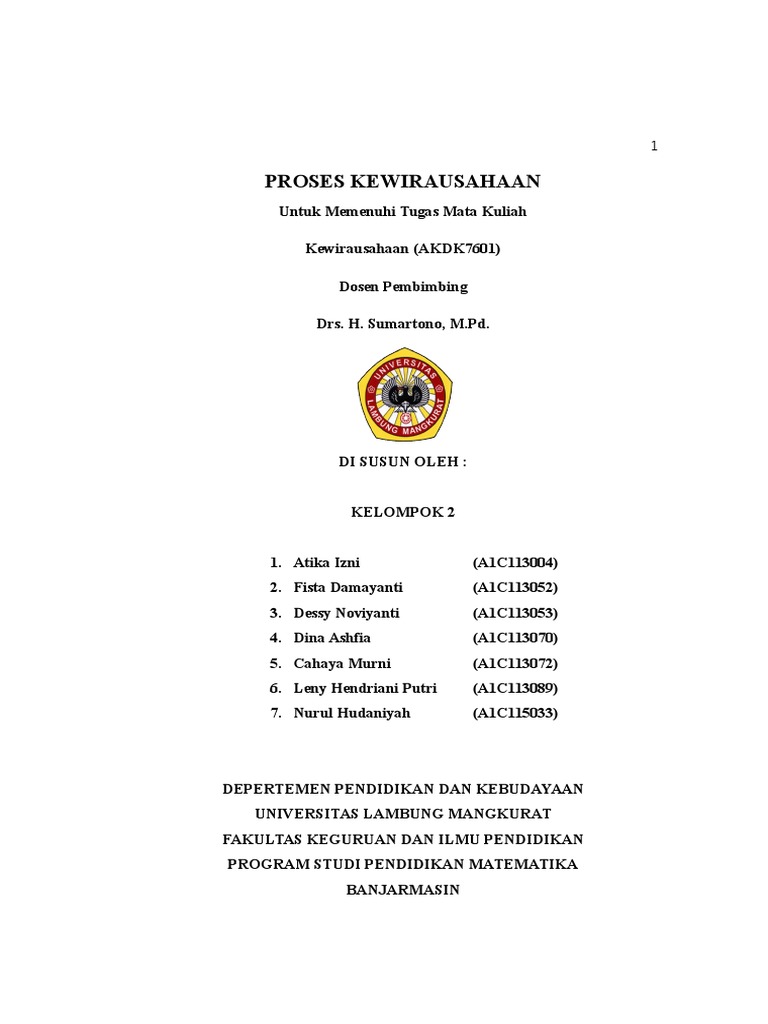 Proses Kewirausahaan   Proses Kewirausahaan